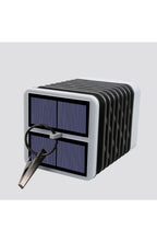 Solar LED Garden Lantern - Flame Effect, Grooved Design