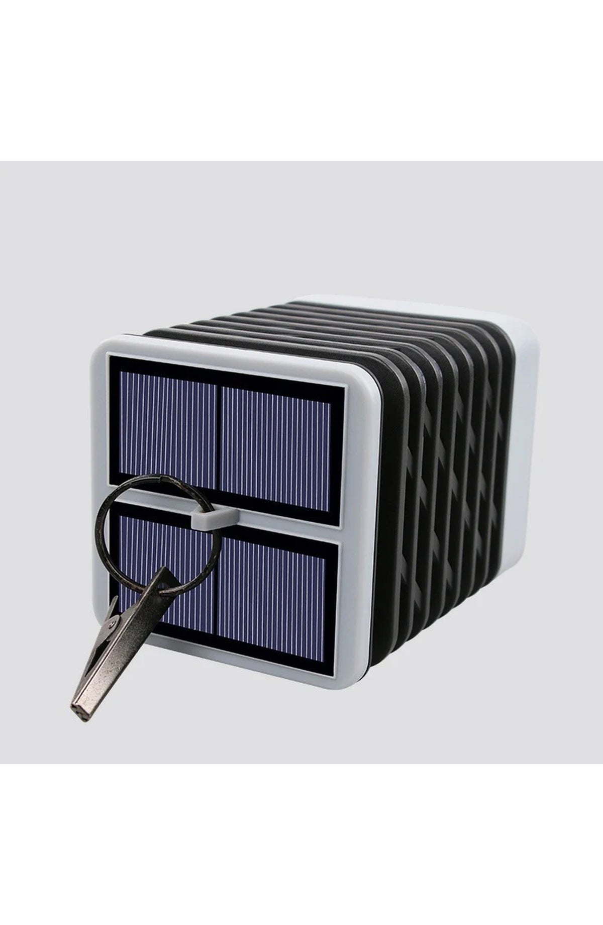 Solar LED Garden Lantern - Flame Effect, Grooved Design