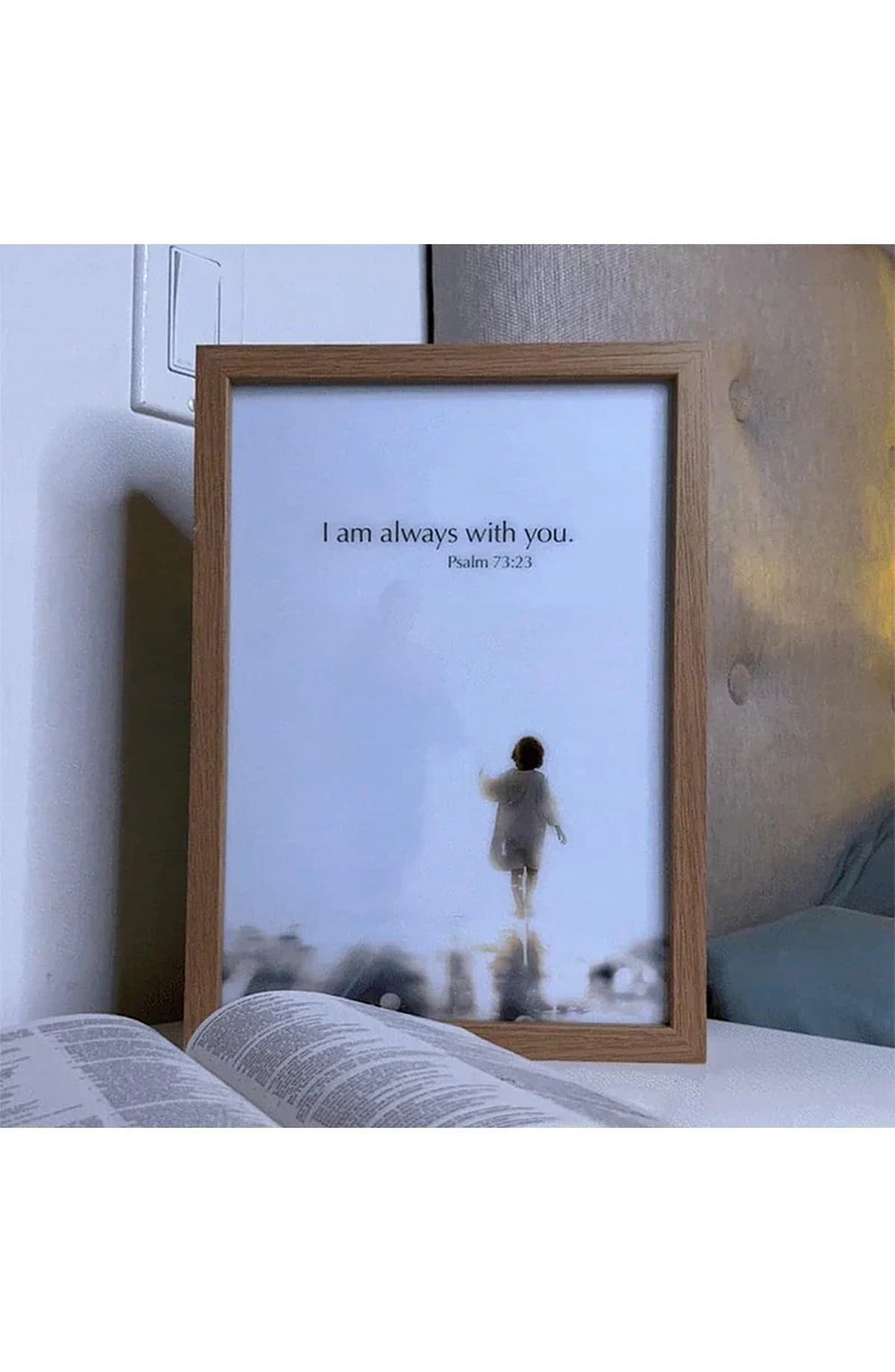 LED Light-Up Devotional Wall Art - Framed Psalm 73:23