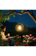 Outdoor Solar Hanging Lantern - Warm White Garden Light