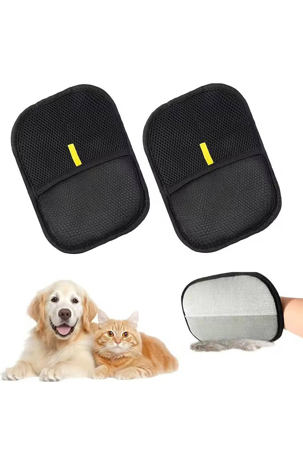 Pet Hair Remover Glove Set – Grooming & Fur Removal, 2-Pack