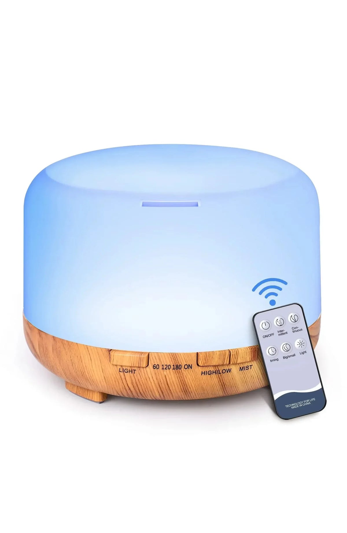 Ultrasonic Air Humidifier & Oil Diffuser 500ml - 7 Mood Lights
