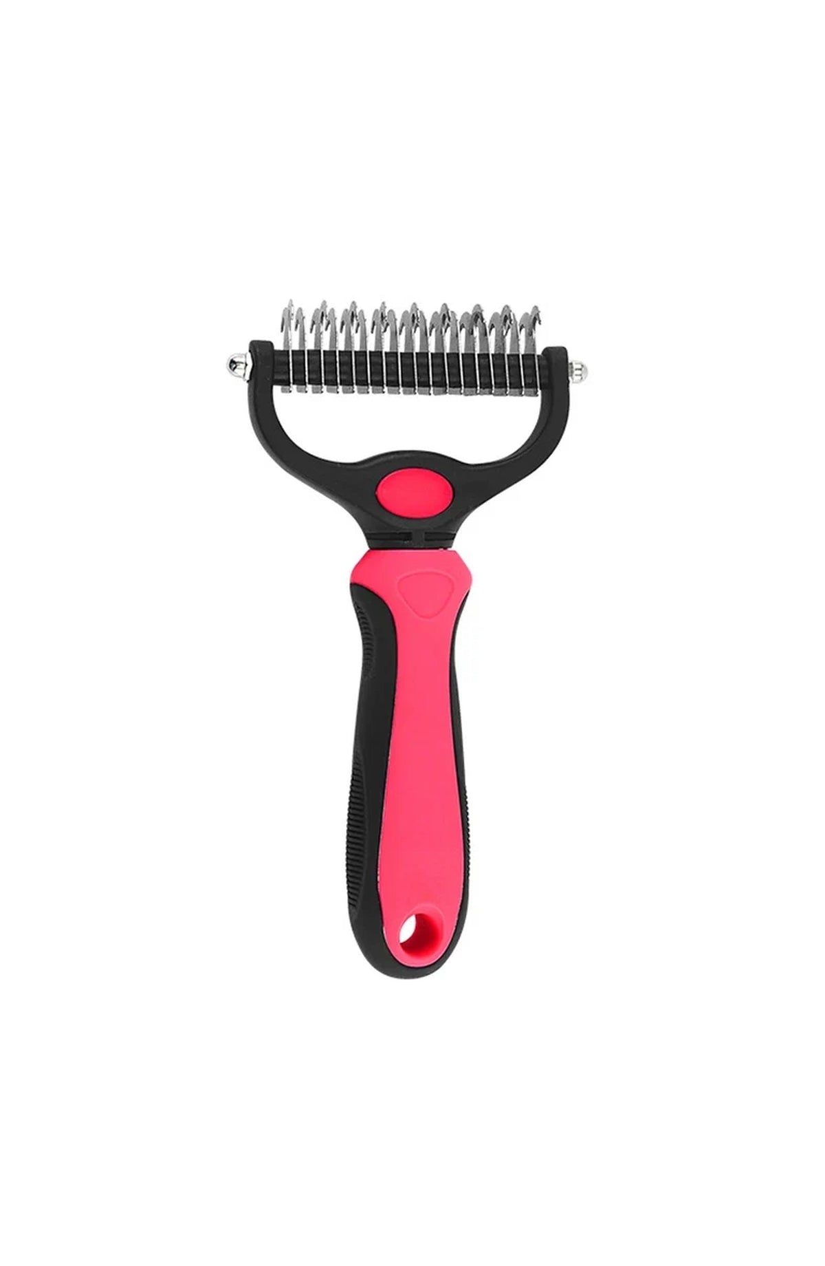 Pet Deshedding Brush - Fur Remover & Knot Cutter Comb – Pink
