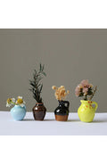 Ceramic Miniature Vase Fridge Magnets - Set of 4