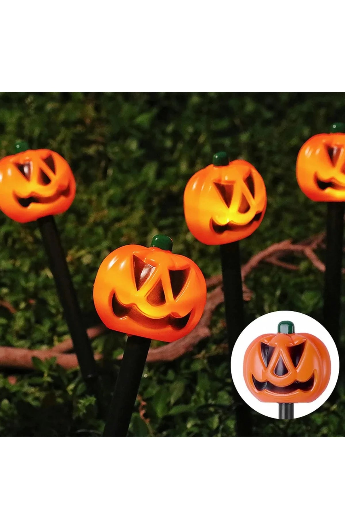 Solar Pumpkin Decor & Ghost Stakes - 8 Lighting Modes