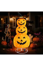 Stacked Pumpkin Decor - Light-Up Outdoor Halloween Set