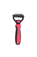 Pet Deshedding Brush - Fur Remover & Knot Cutter Comb – Red