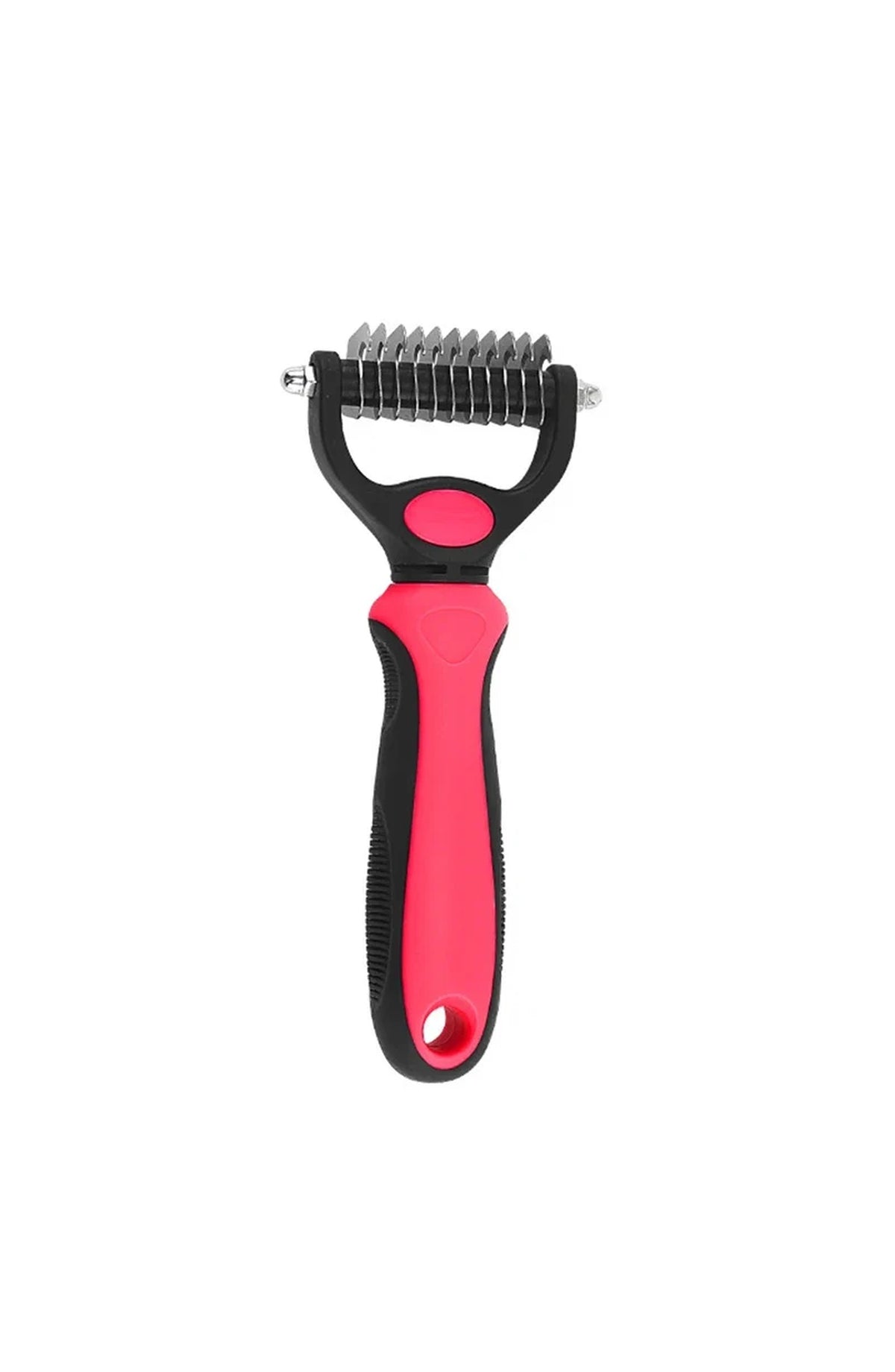 Pet Deshedding Brush - Fur Remover & Knot Cutter Comb – Red