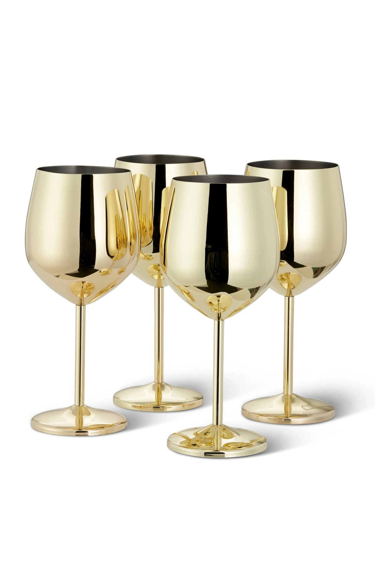Stainless Steel Wine Glasses, Gold Shatterproof Metal Wine Cups – 500 ml