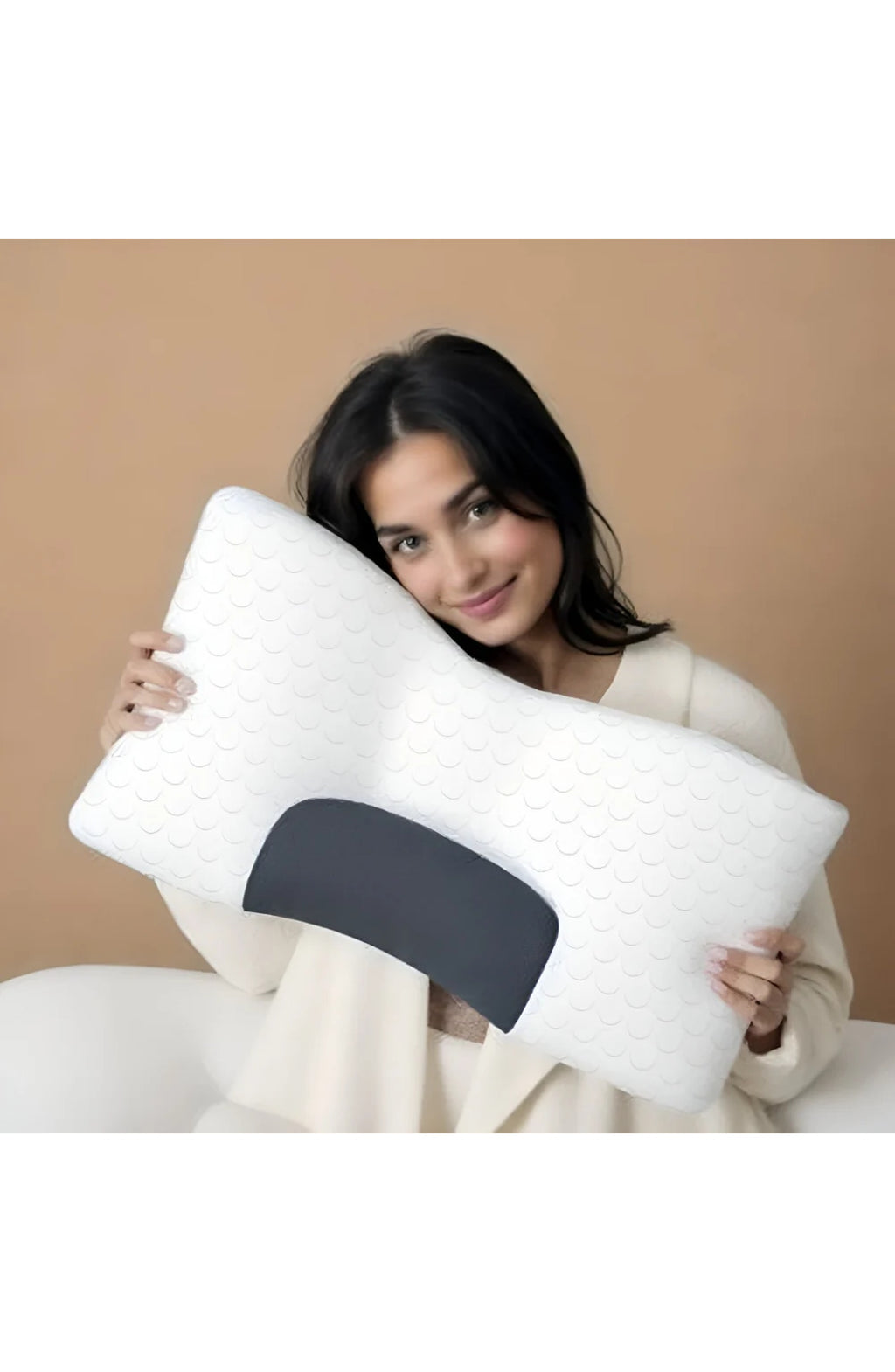 Cervical Pillow for Neck Support, Contoured Ergonomic Shape – 4 Heights