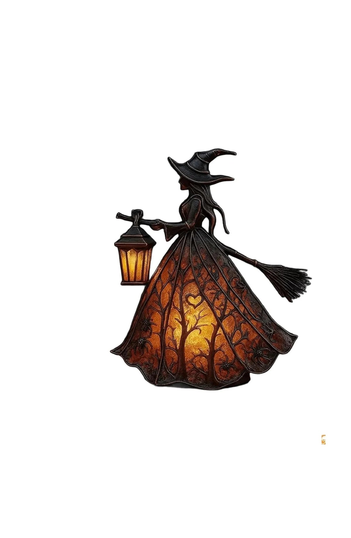 Halloween Witch Table Lamp - Silhouette Desk Light