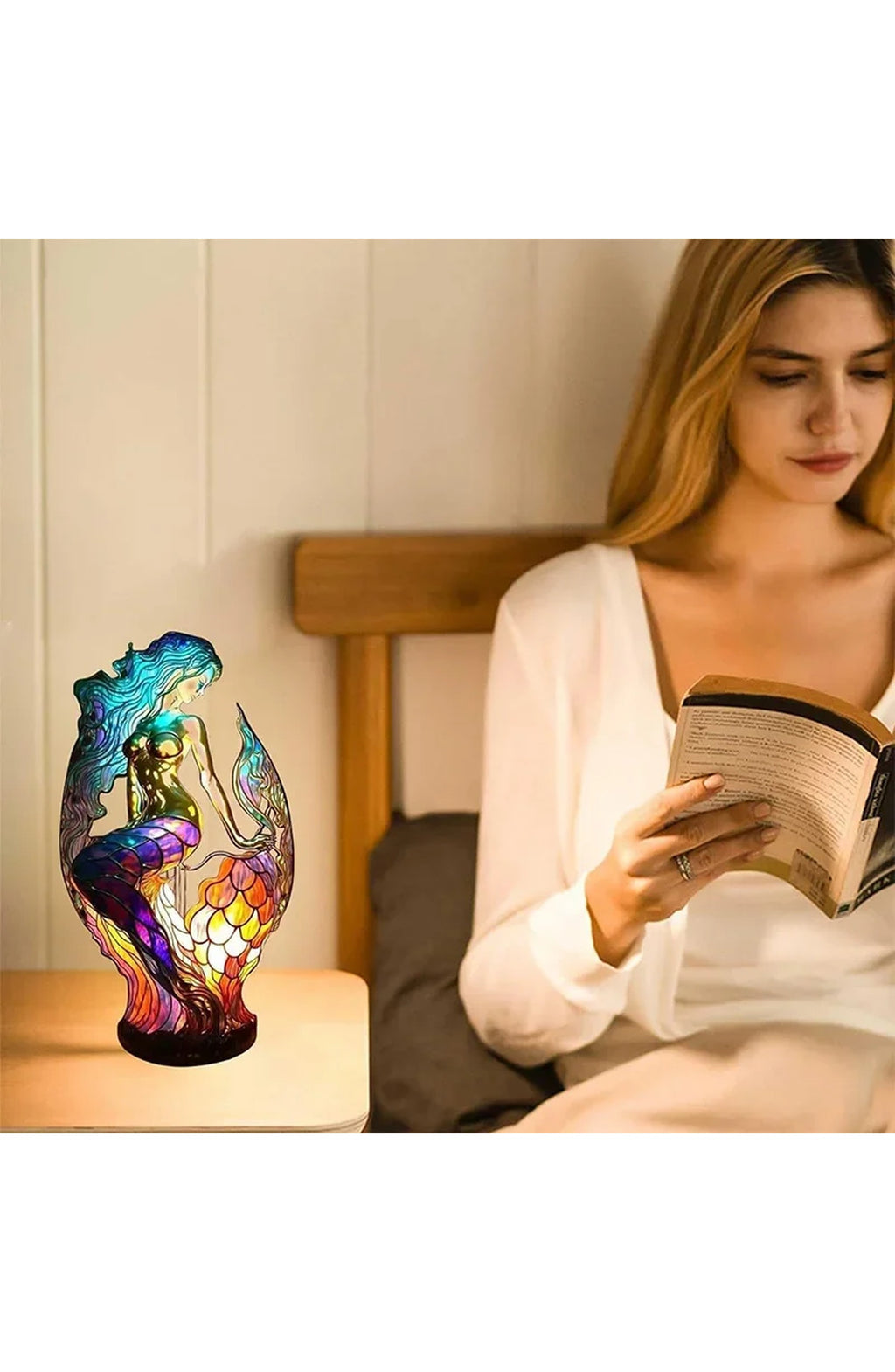 Stained Glass Style Animal Table Lamp - Resin LED Accent Light