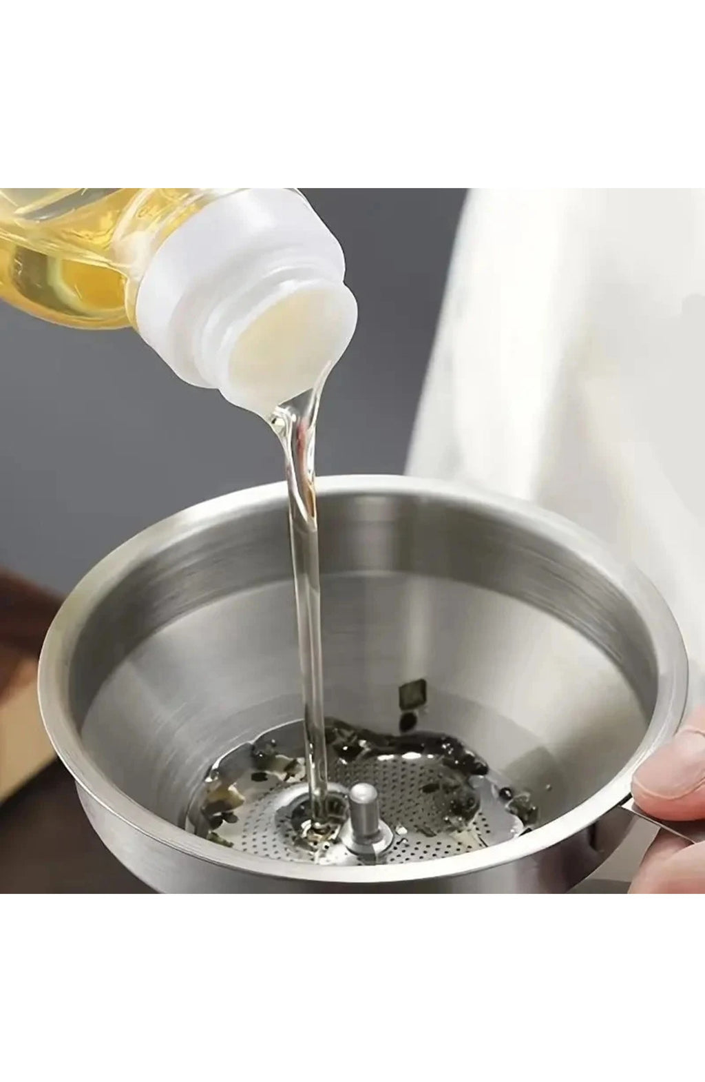 Stainless Steel Funnel with Strainer, 304 Kitchen Funnel Set – 3 Sizes