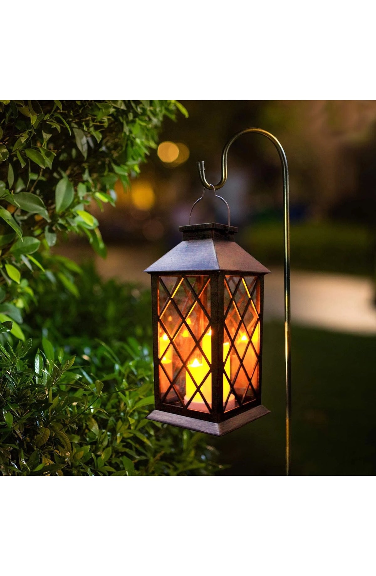 All-Weather Hanging Garden Lantern - Solar, Auto Sensor