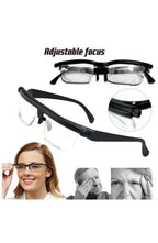 Adjustable Focus Reading Glasses, Dial Adjustable Lenses, Near and Far