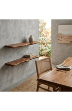 Floating Shelf Live Edge, Solid Hardwood Rustic Wall Shelf – 4 Sizes