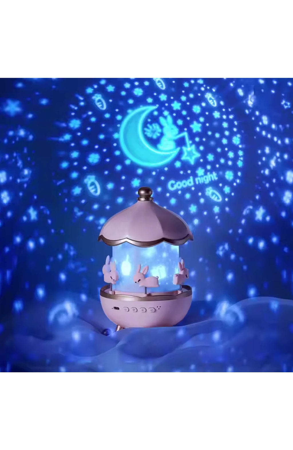 Kids Projector Night Light - 12 Themes, Bluetooth Music