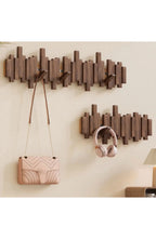 Wall Coat Rack Wooden, Skyline Hooks that Fold Flat – 3 to 8 Hooks