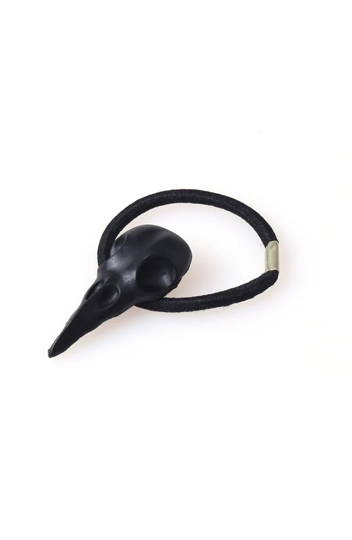 Skull & Crow Hair Ties - Metal Ponytail Holders, Set of 4