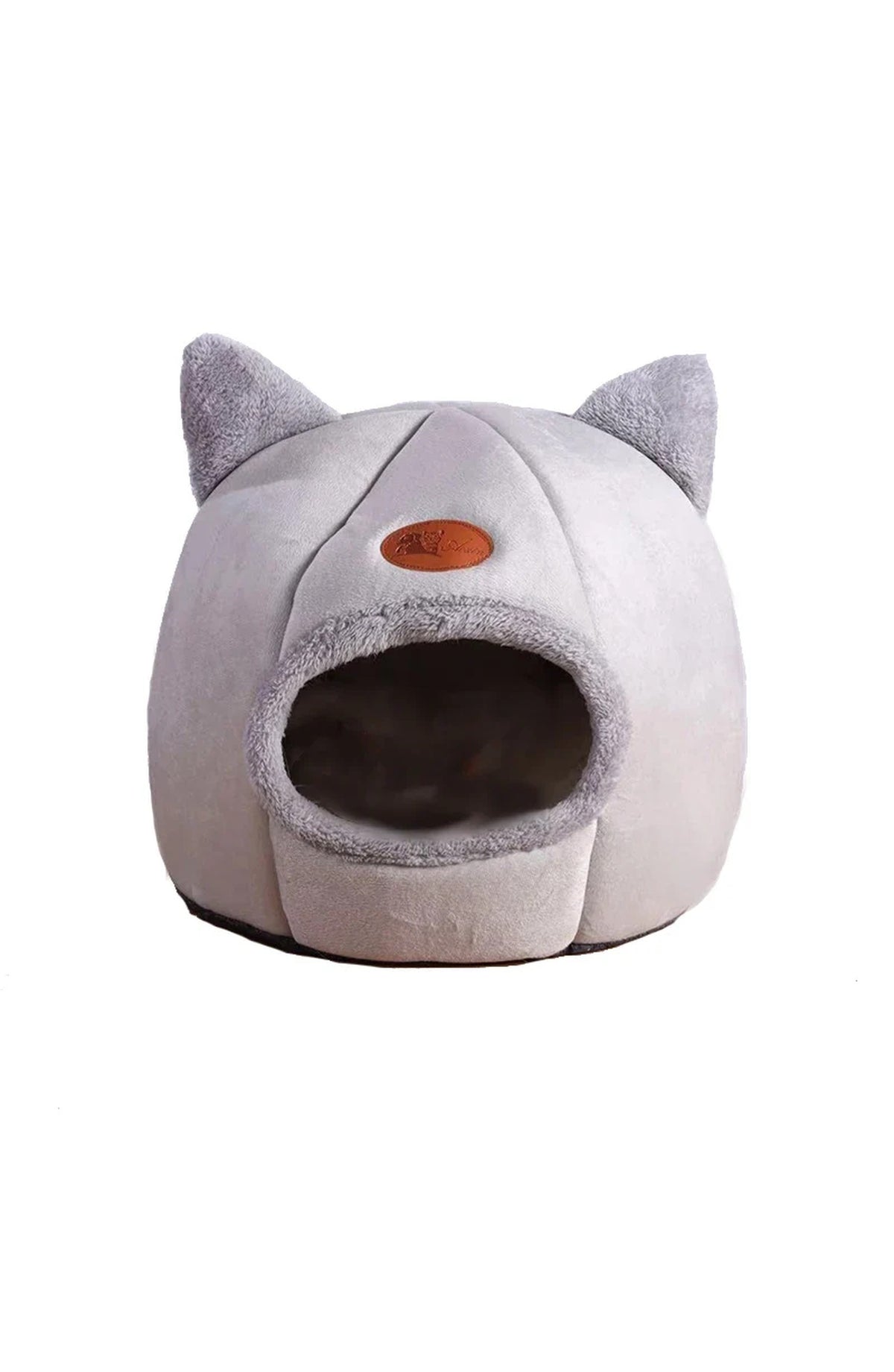 Cat Cave Bed - Plush Hooded Nest with Removable Cushion