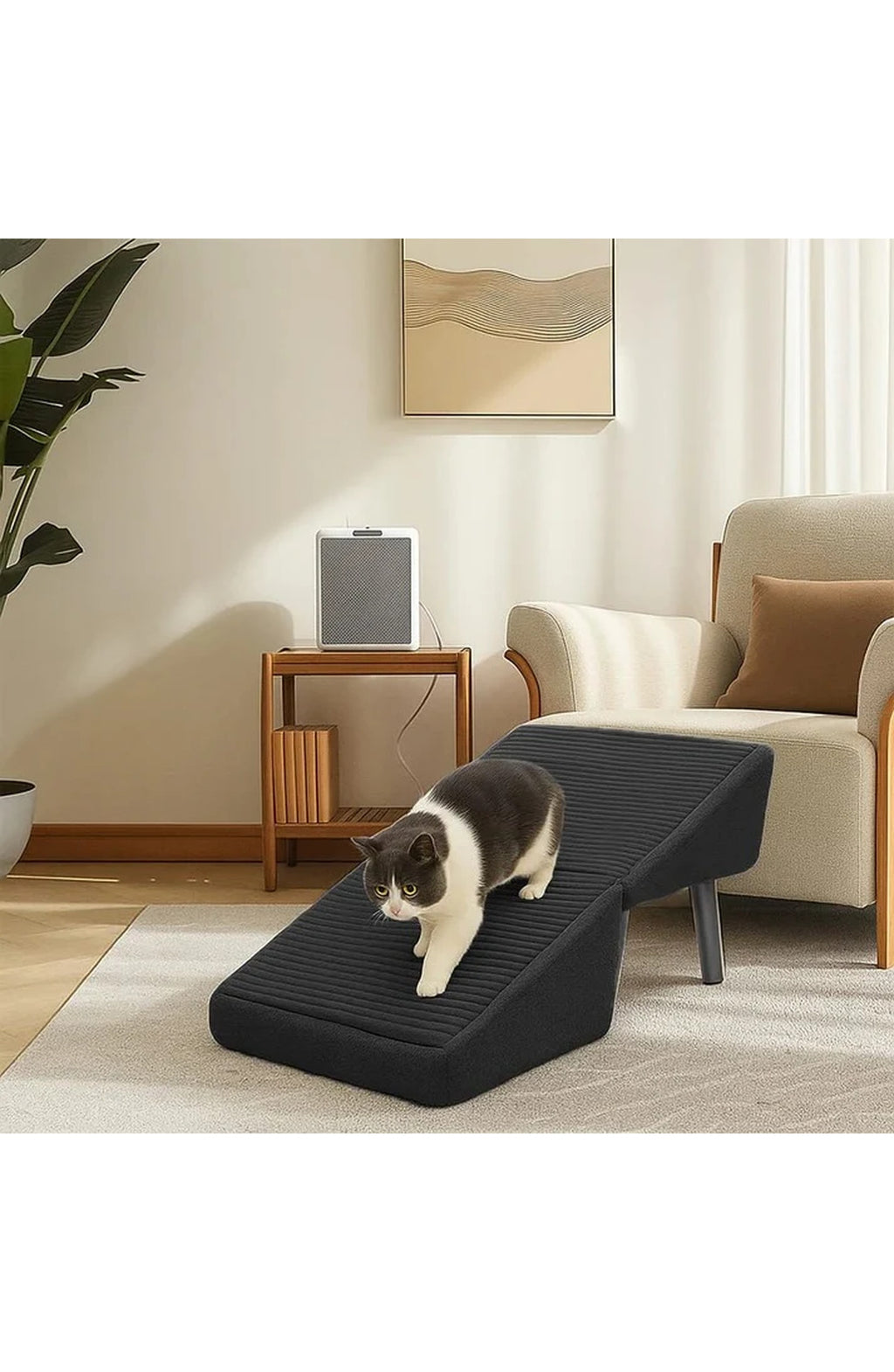 2-in-1 Convertible Dog Ramp & Step Stool – Supports 200 lbs
