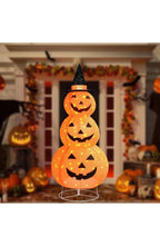 Stacked Pumpkin Decor - Light-Up Outdoor Halloween Set