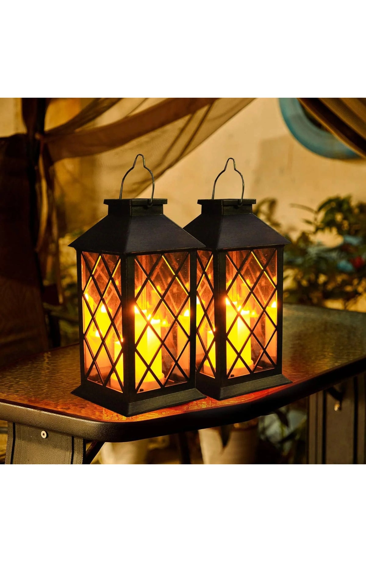 All-Weather Hanging Garden Lantern - Solar, Auto Sensor
