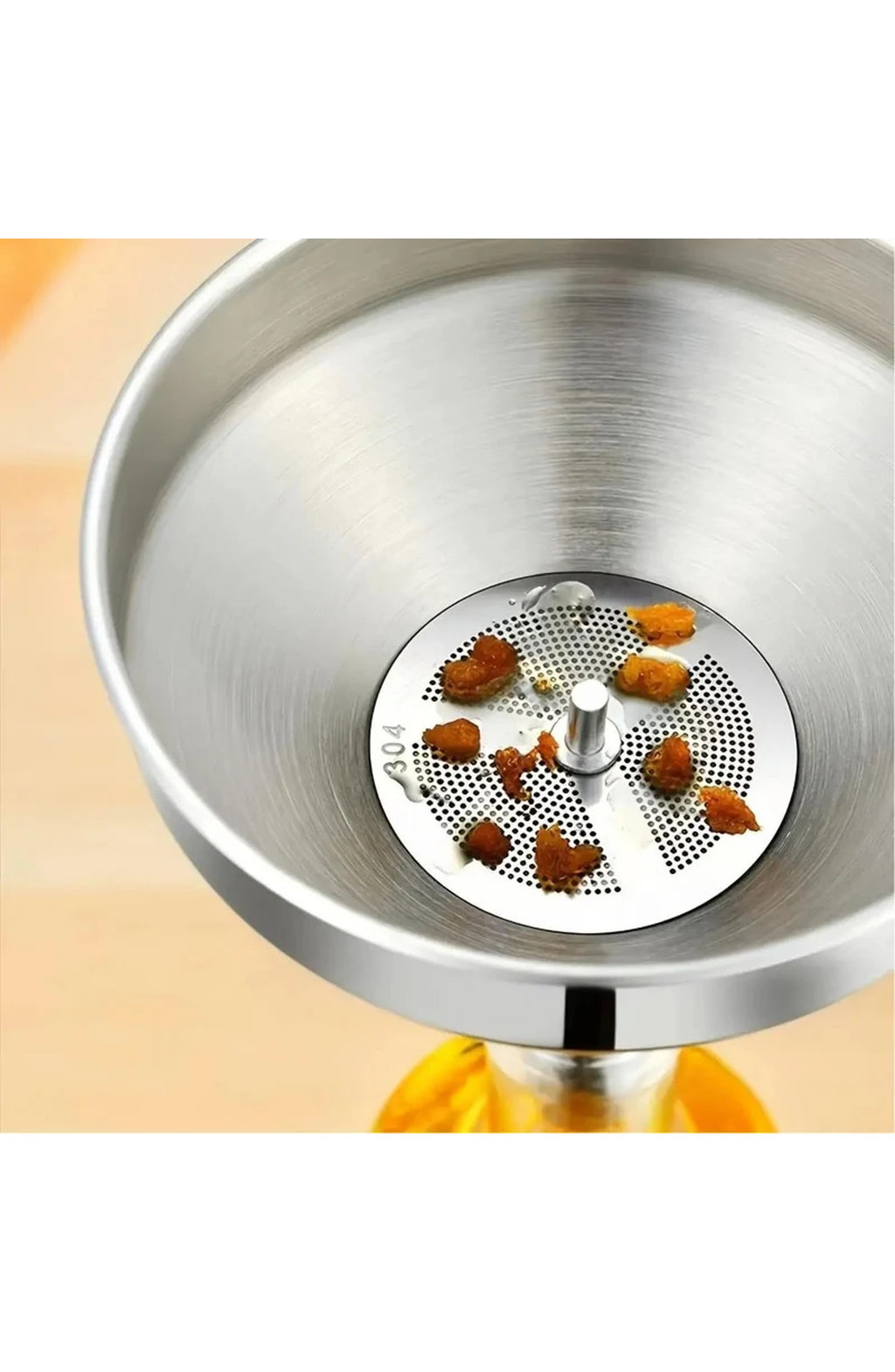 Stainless Steel Funnel with Strainer, 304 Kitchen Funnel Set – 3 Sizes