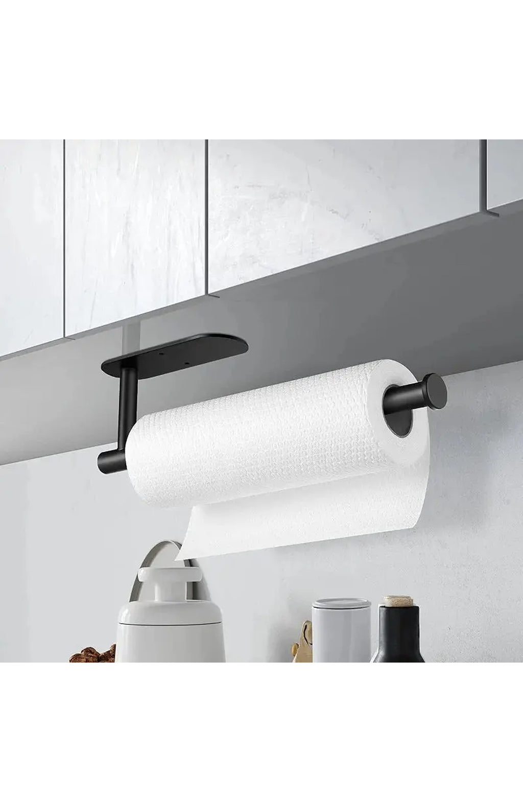 Adhesive Stainless Steel Paper Towel Holder - Wall Mount, No Drilling