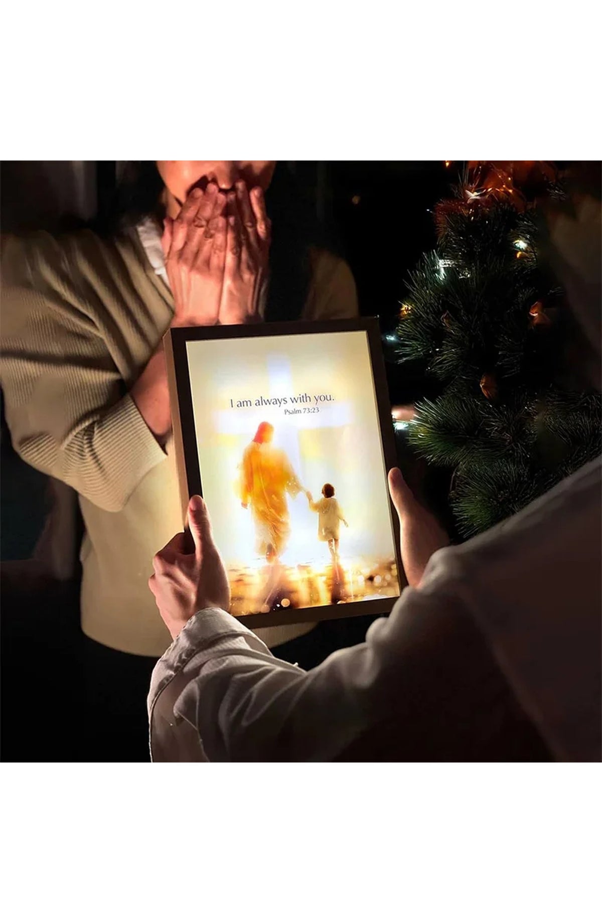 LED Light-Up Devotional Wall Art - Framed Psalm 73:23