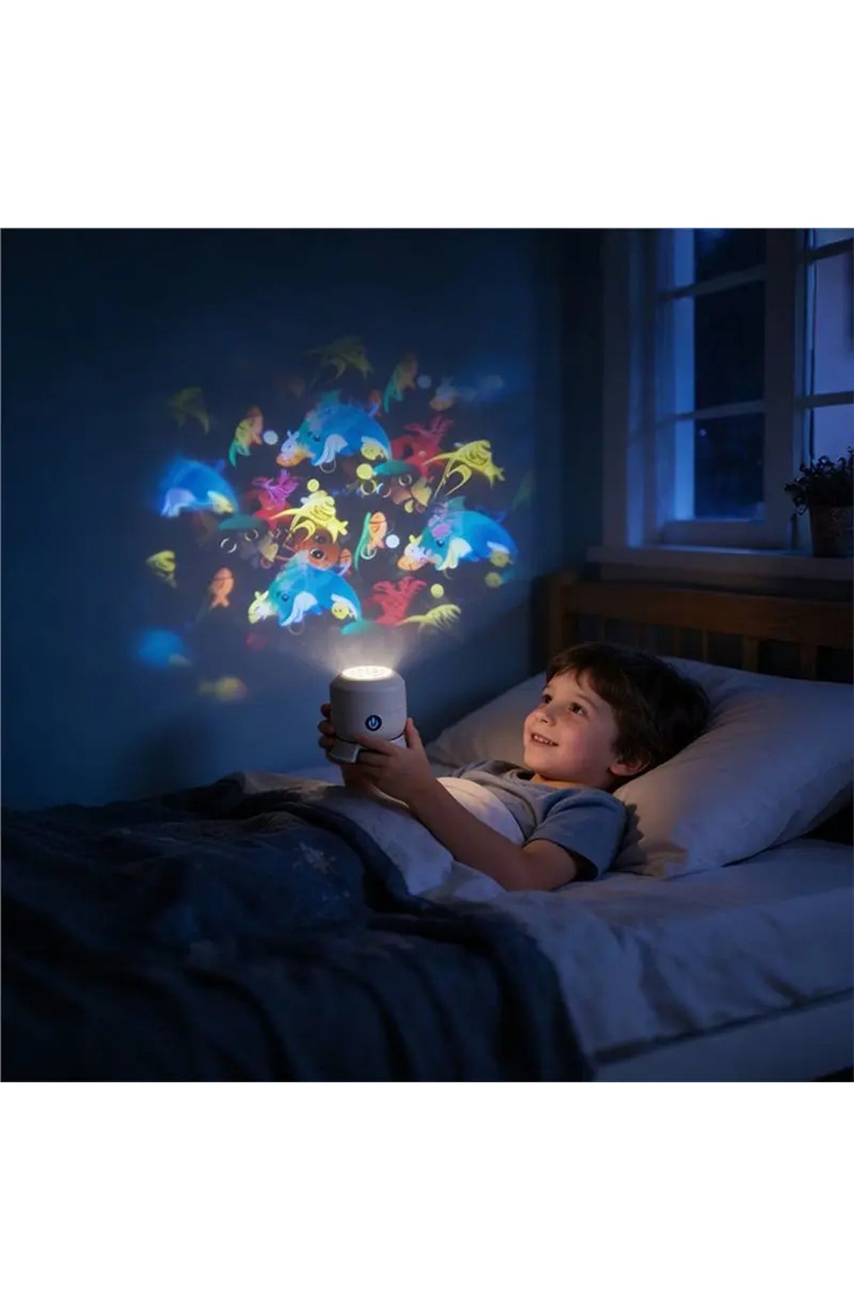 Ocean Wave Night Light Projector - Rotating RGB Kids Lamp