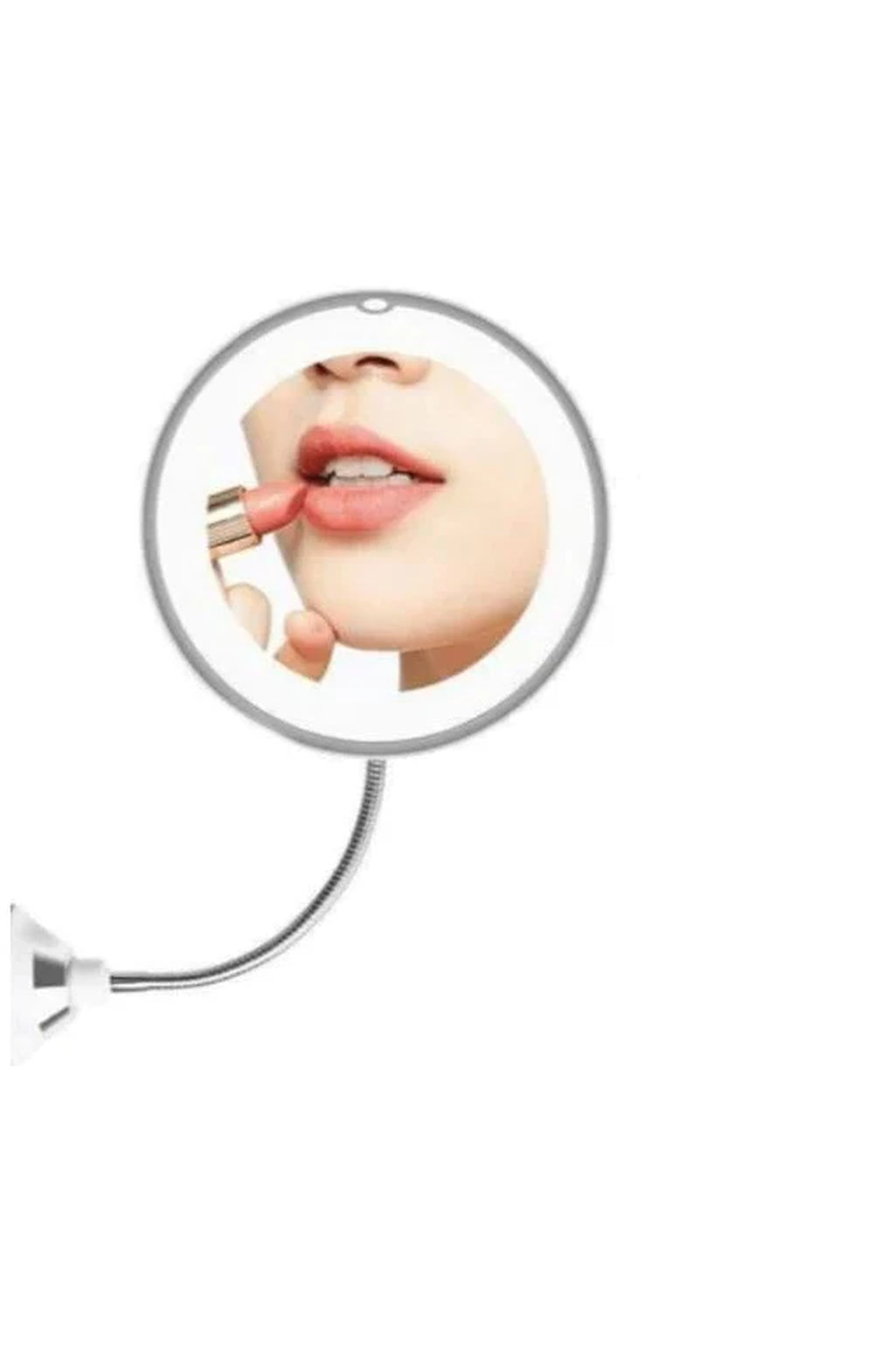 10X Magnifying LED Makeup Mirror - Suction Cup Gooseneck