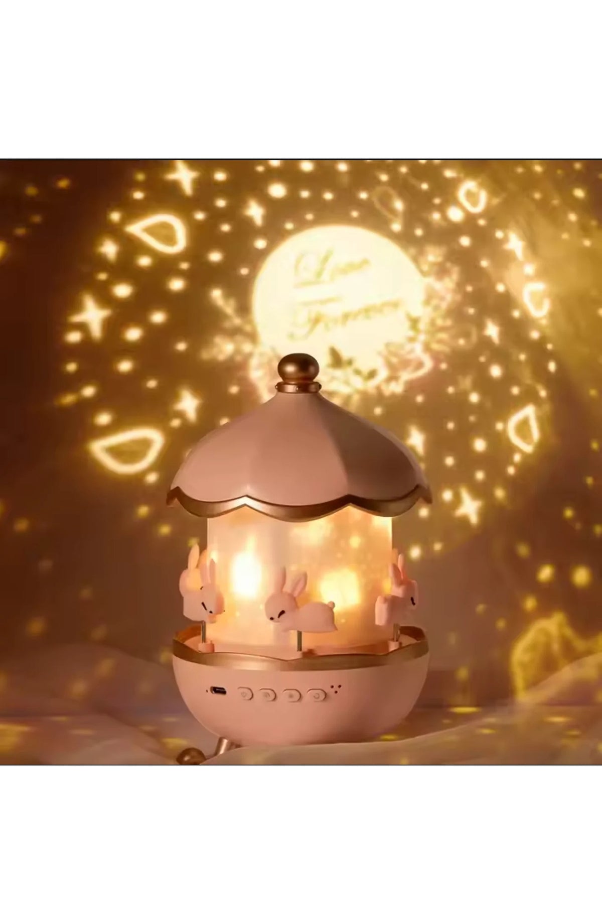 Kids Projector Night Light - 12 Themes, Bluetooth Music