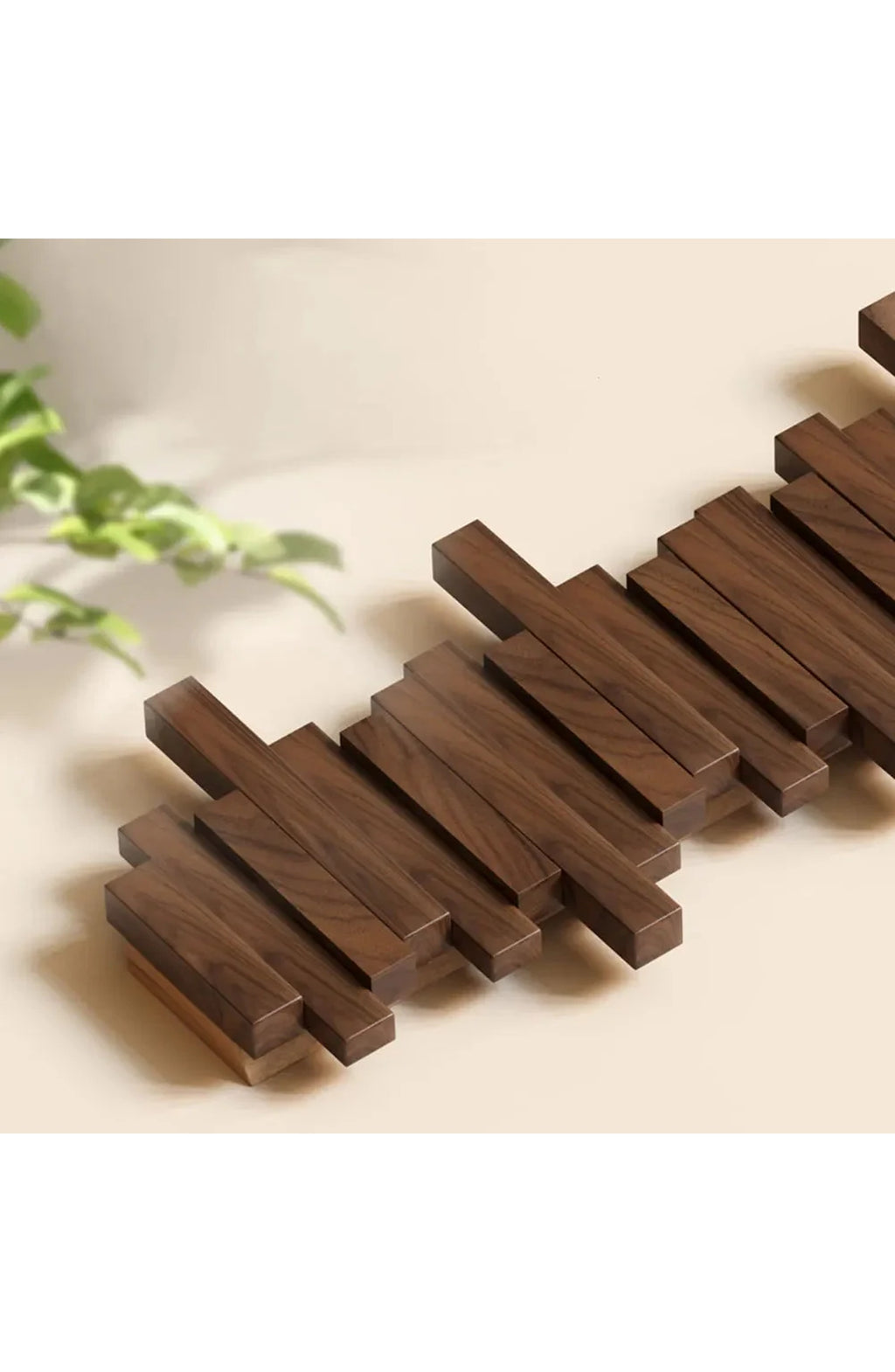 Wall Coat Rack Wooden, Skyline Hooks that Fold Flat – 3 to 8 Hooks