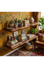 Floating Shelf Live Edge, Solid Hardwood Rustic Wall Shelf – 4 Sizes