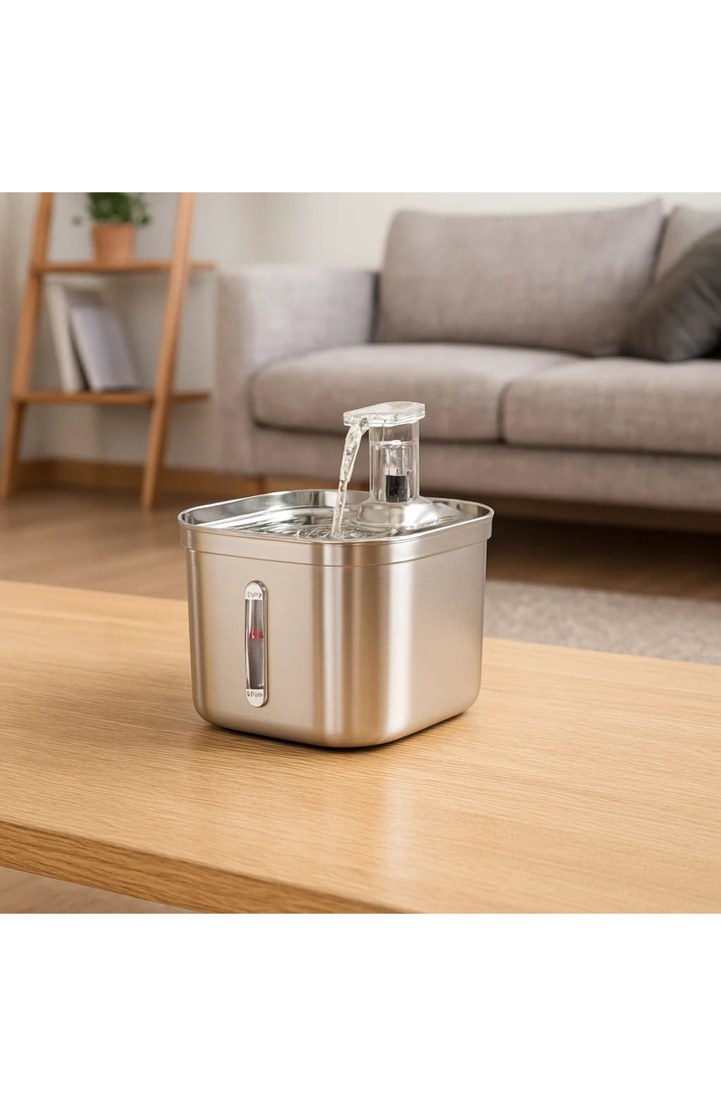 Stainless Steel Pet Water Dispenser - Filtered, Auto Circulation