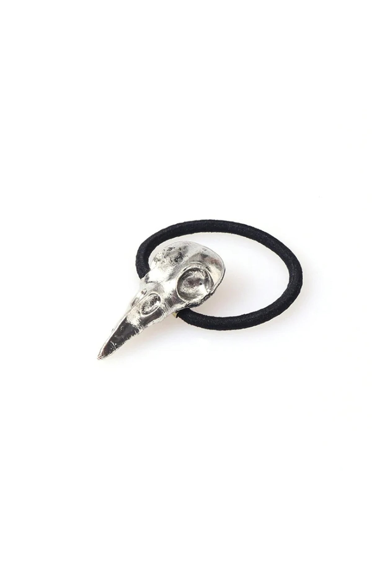 Skull & Crow Hair Ties - Metal Ponytail Holders, Set of 4