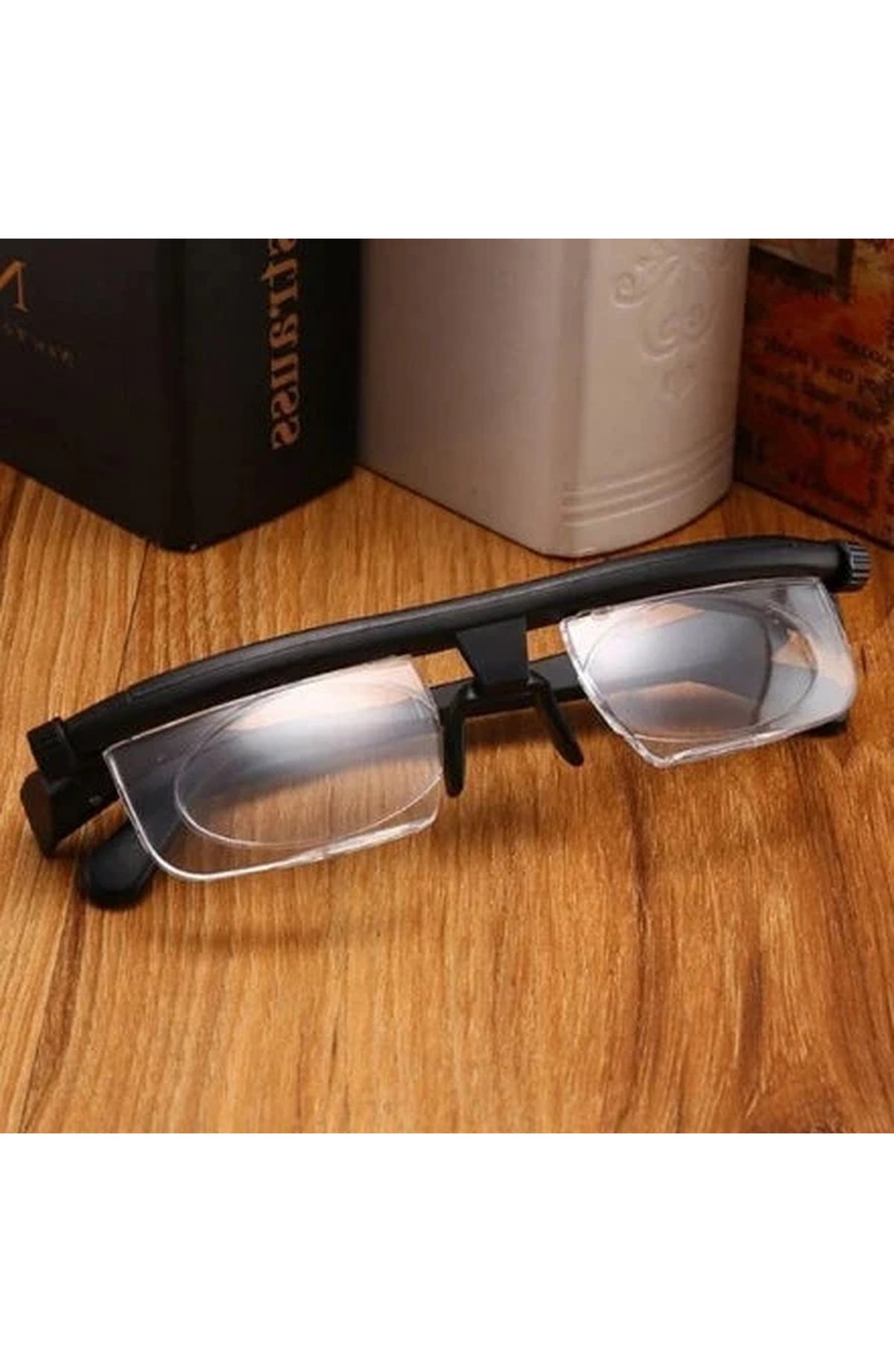 Adjustable Focus Reading Glasses, Dial Adjustable Lenses, Near and Far