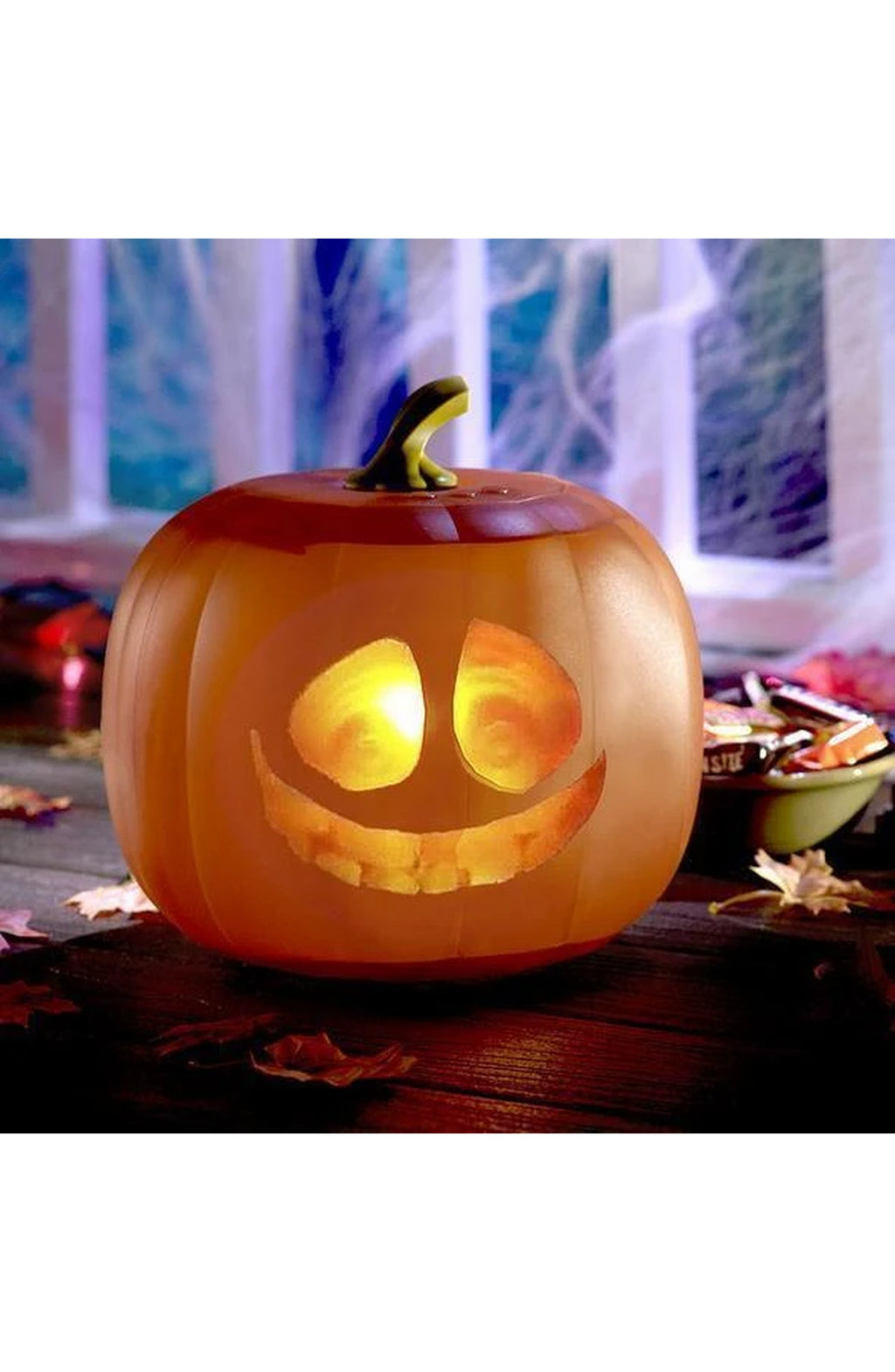 Sound-Activated Talking Pumpkin - Motion Halloween Decoration