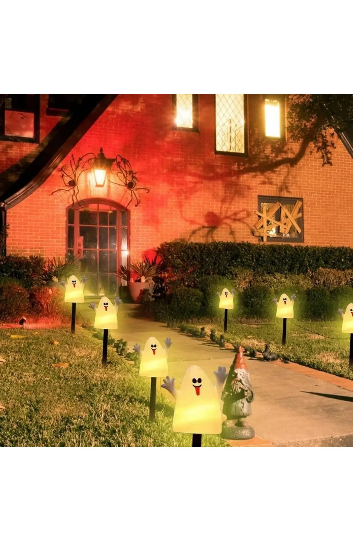 Solar Pumpkin Decor & Ghost Stakes - 8 Lighting Modes