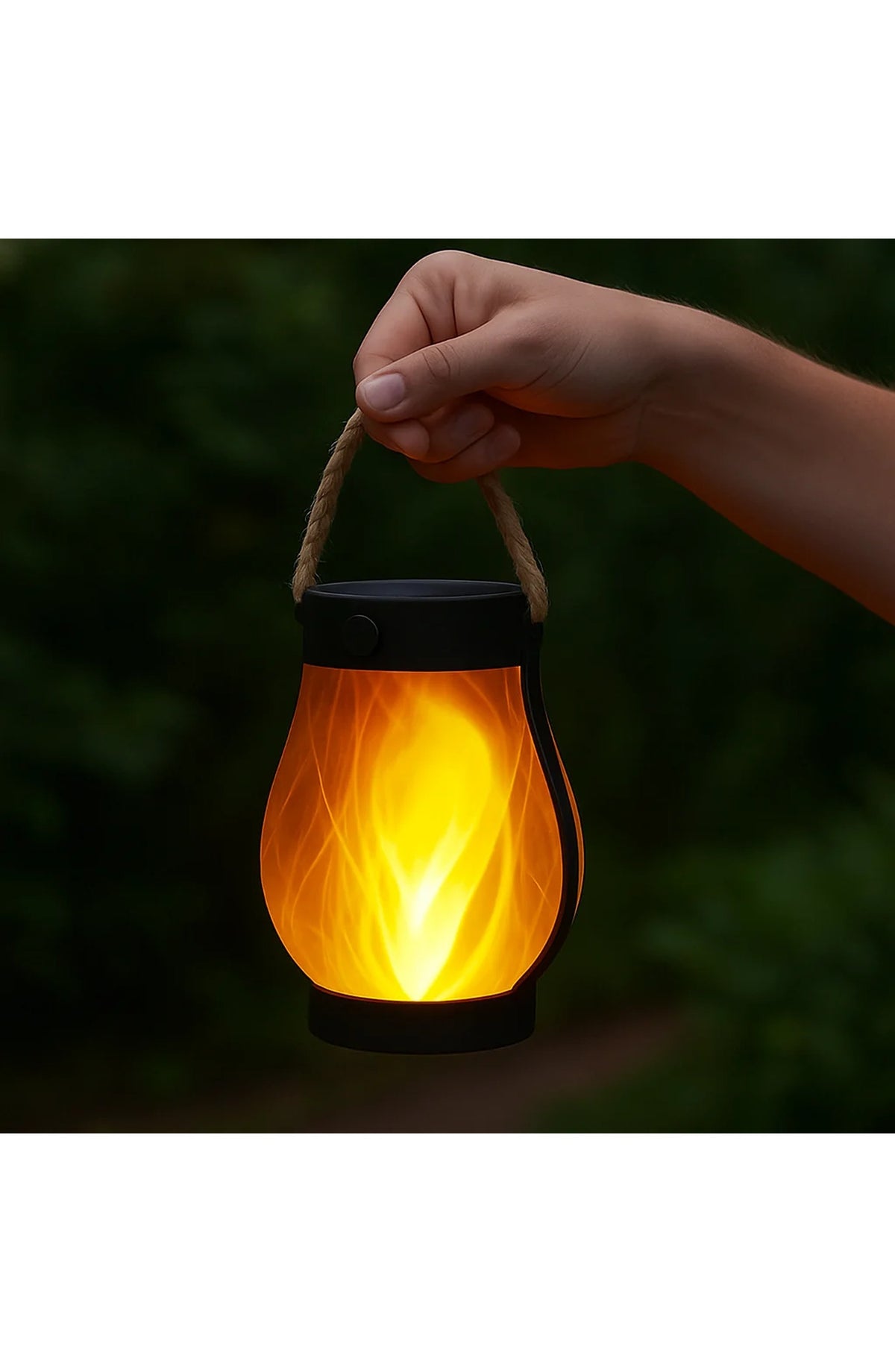 Solar Flame Effect Lantern - Weather-Resistant Garden & Patio Light