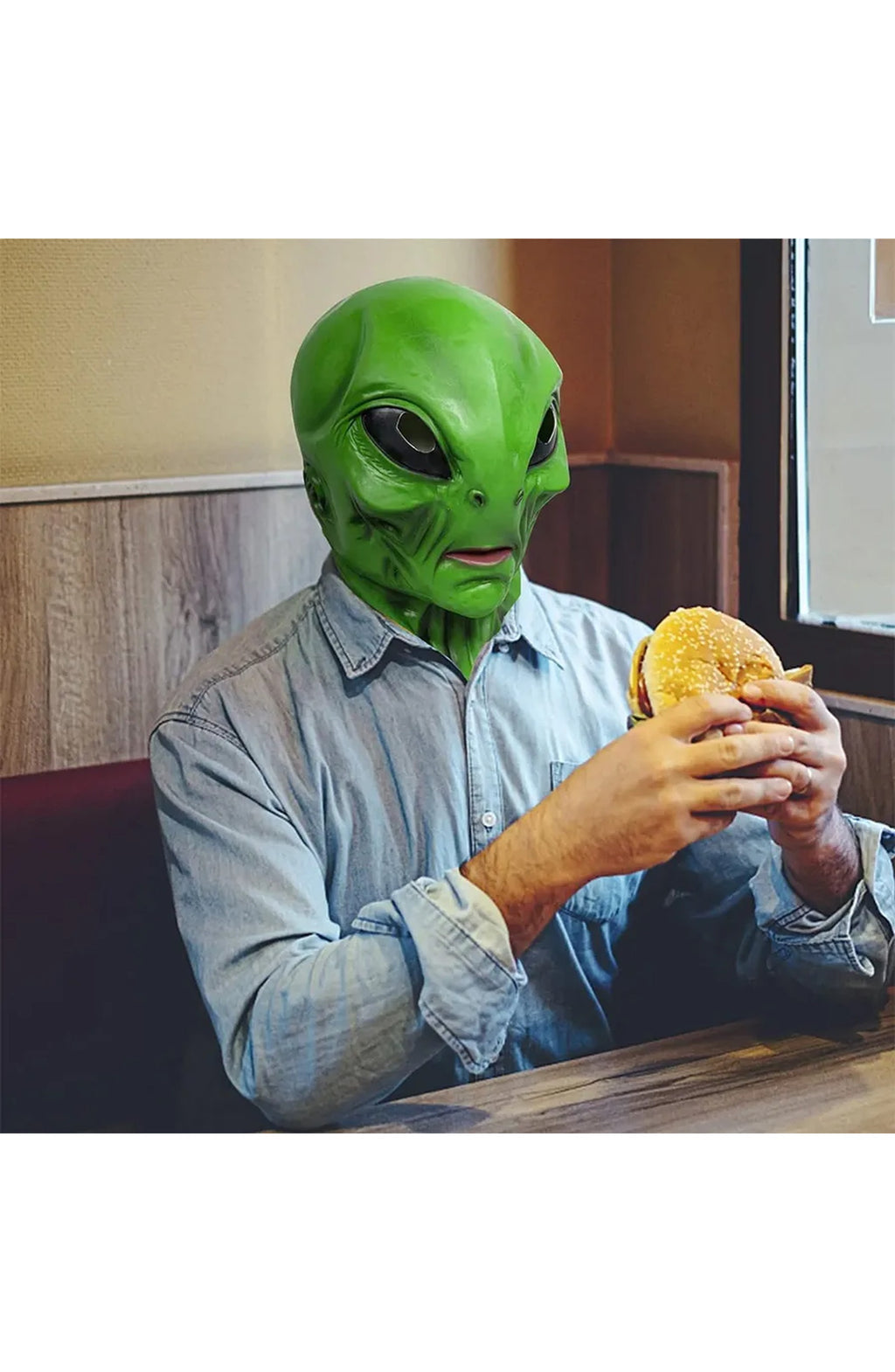 Alien Head Mask - Full Head Halloween Costume Mask