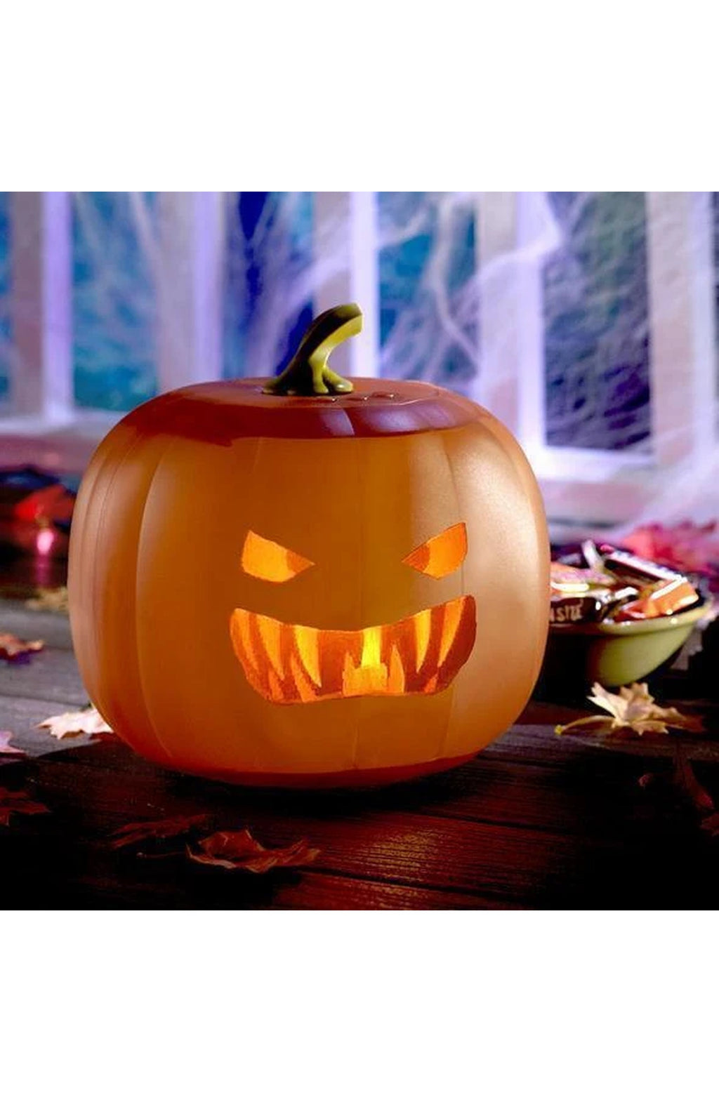Sound-Activated Talking Pumpkin - Motion Halloween Decoration