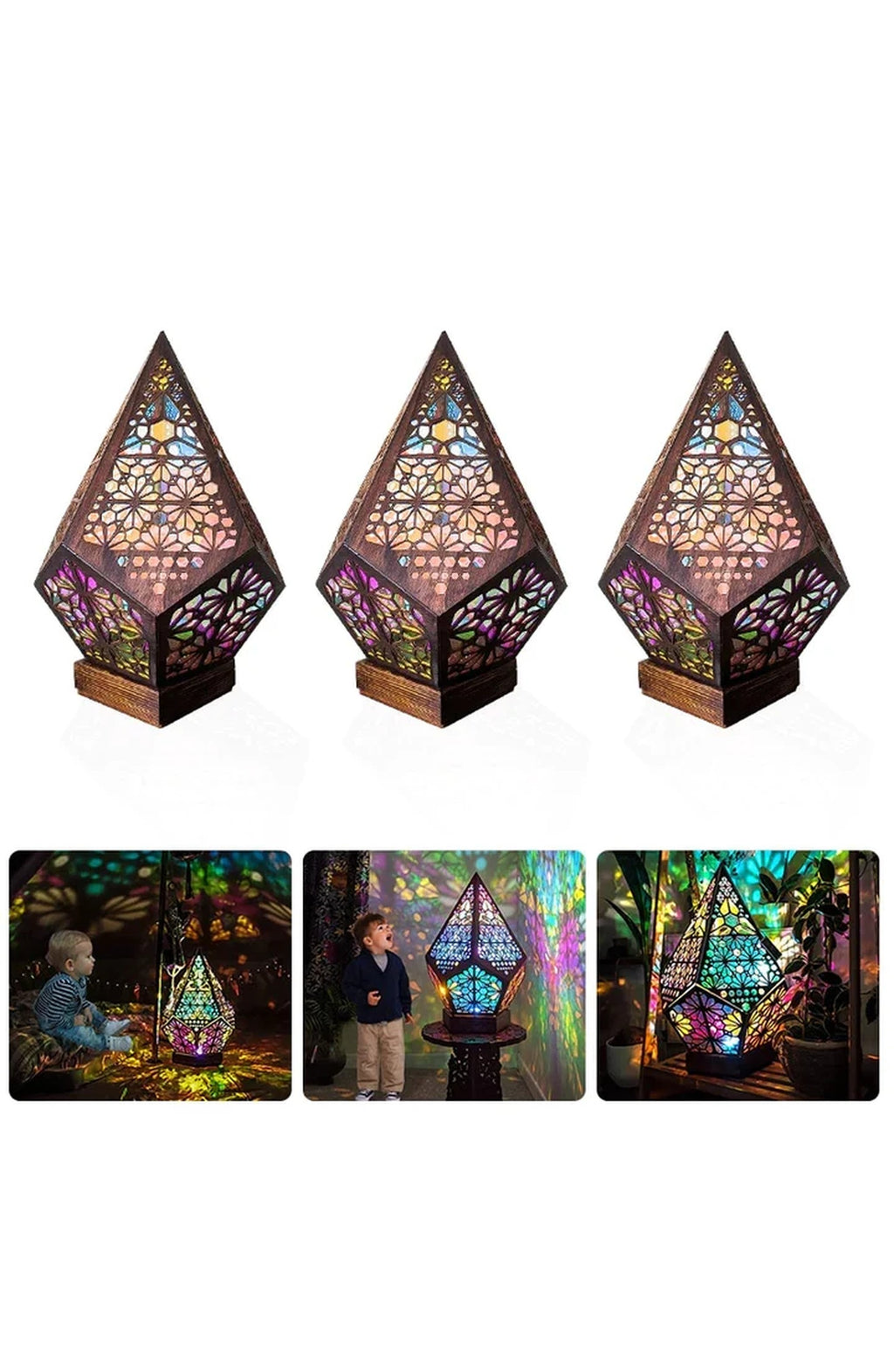 Bohemian Projection Lamp - Patterned Colour Night Light