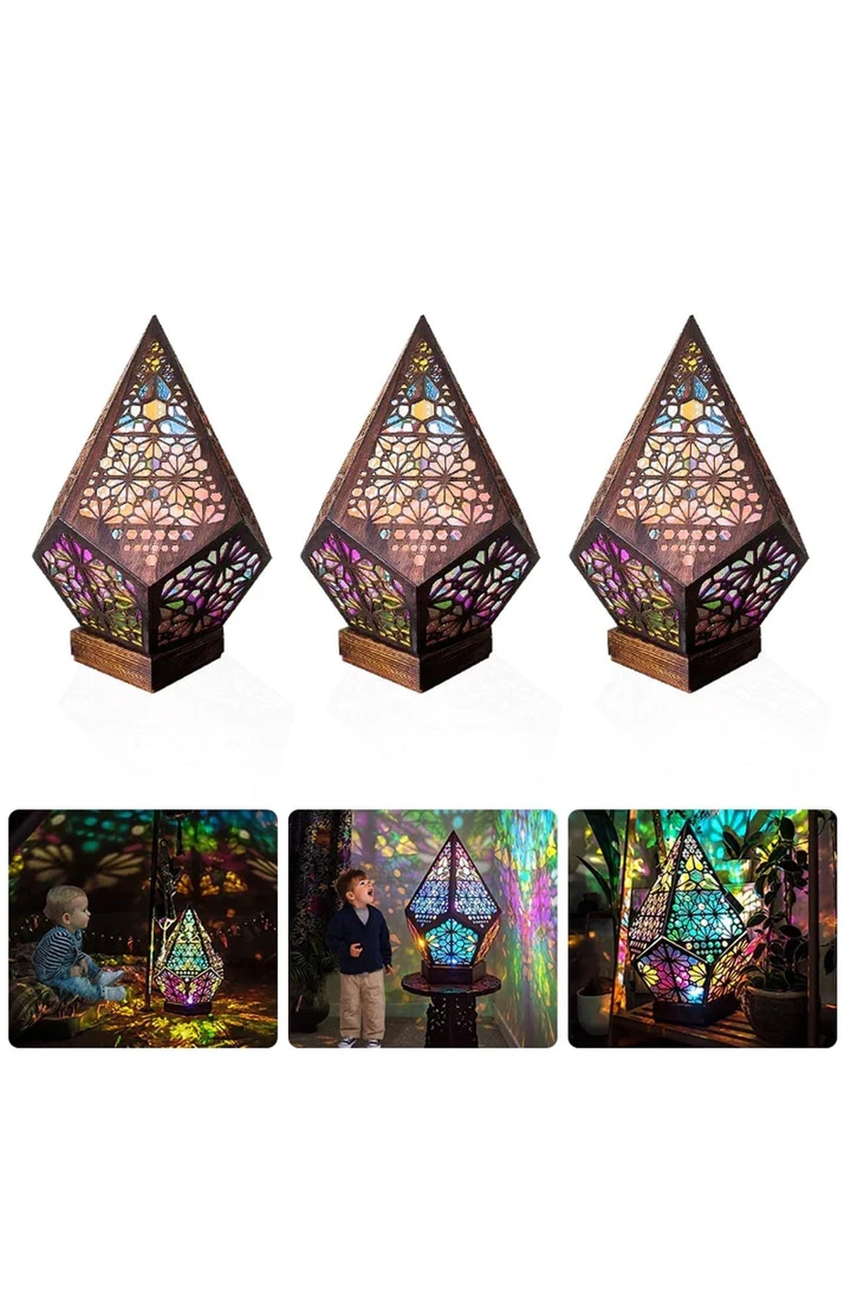 Bohemian Projection Lamp - Patterned Colour Night Light
