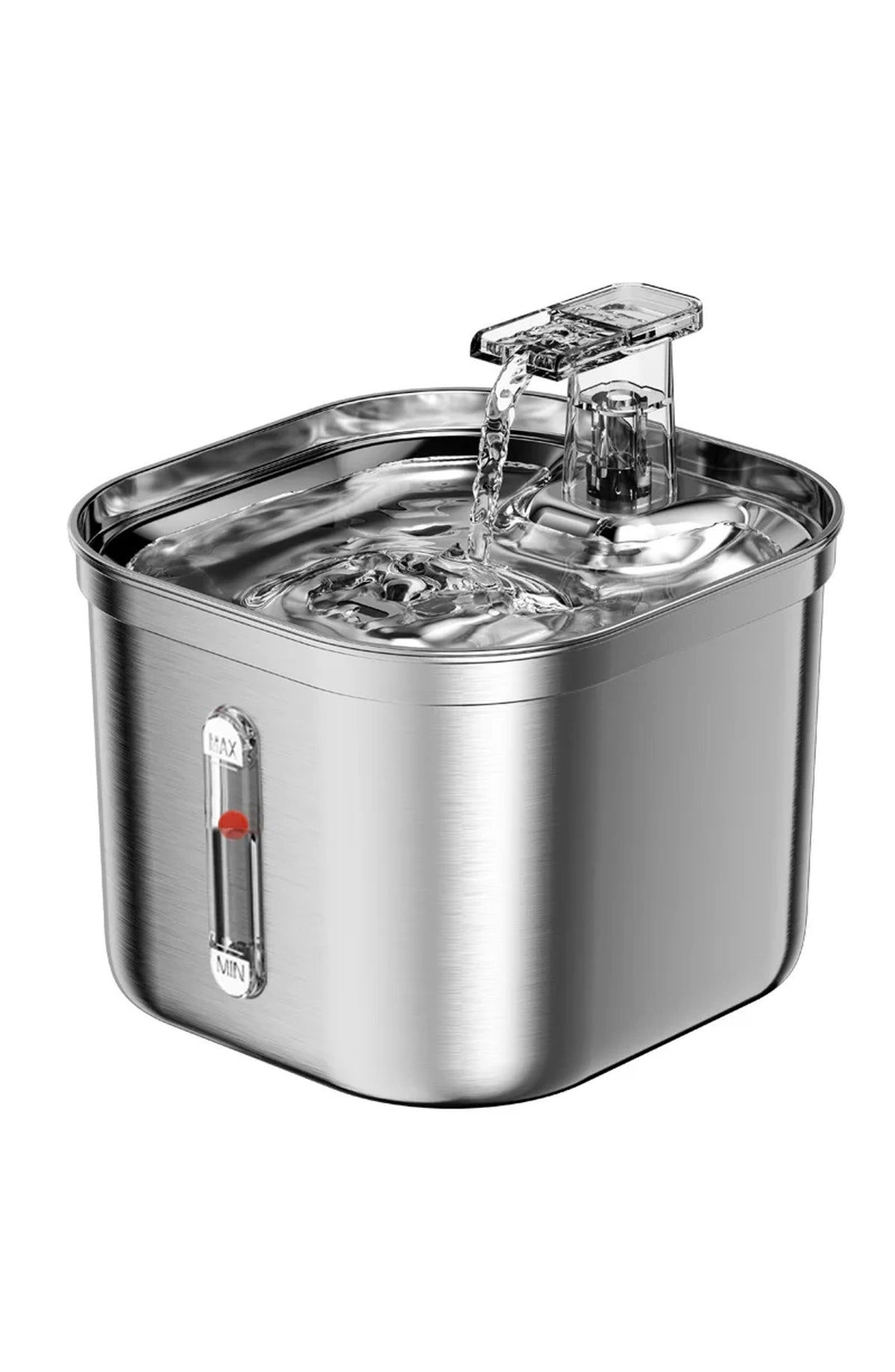 Stainless Steel Pet Water Dispenser - Filtered, Auto Circulation