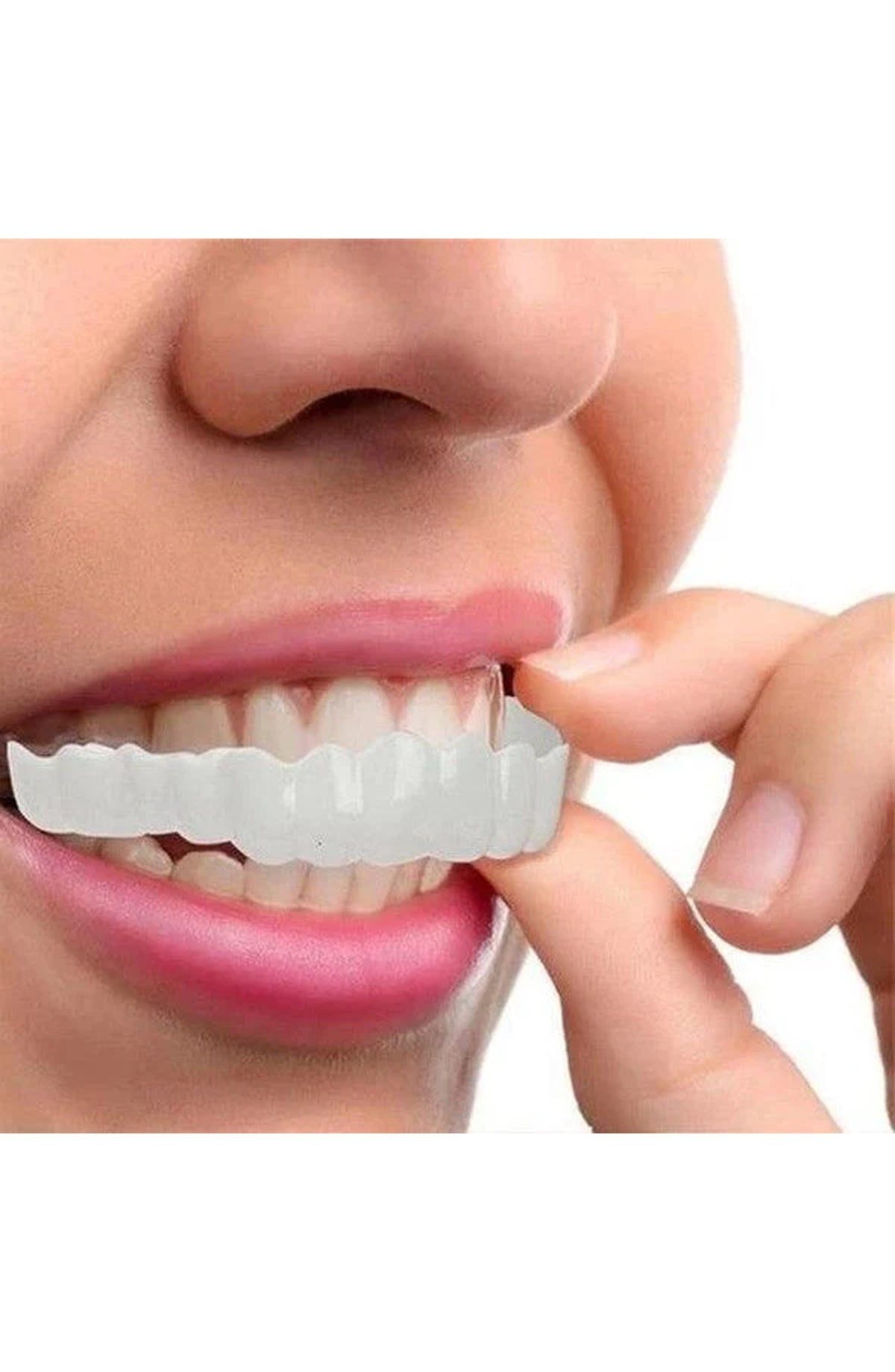 Cosmetic Teeth Cover, Upper and Lower Smile Veneer Set for Photos
