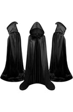 Hooded Horror Costume Robe - Black or Purple, 3 Lengths