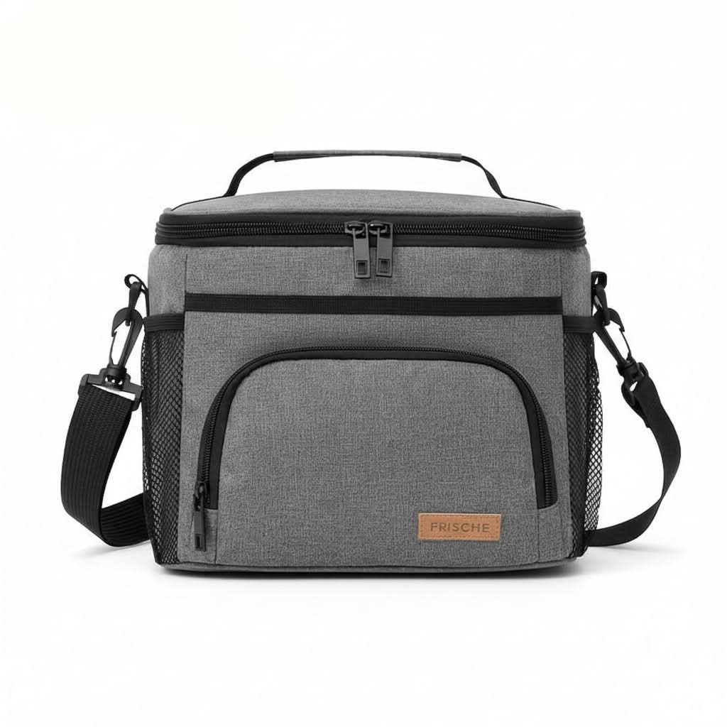 Large Insulated Lunch Tote Bag – Gray