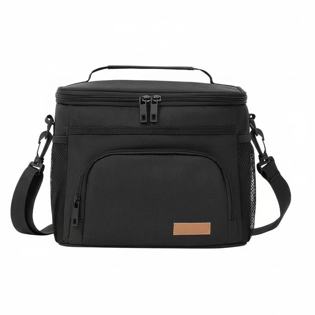 Large Insulated Lunch Tote Bag – Black